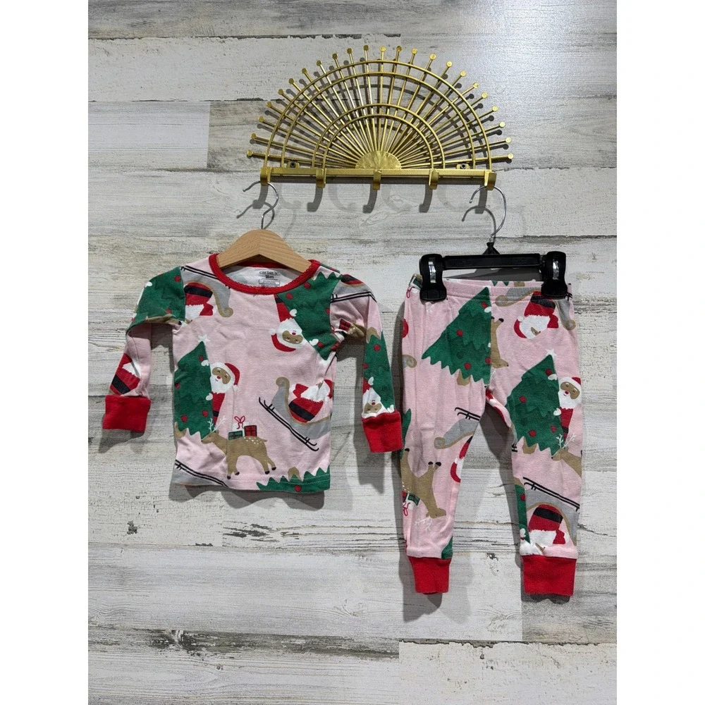 Carter's Dr Seuss Boutique Holiday Pajama Bundle Girls 18M Grinch‎ Santa